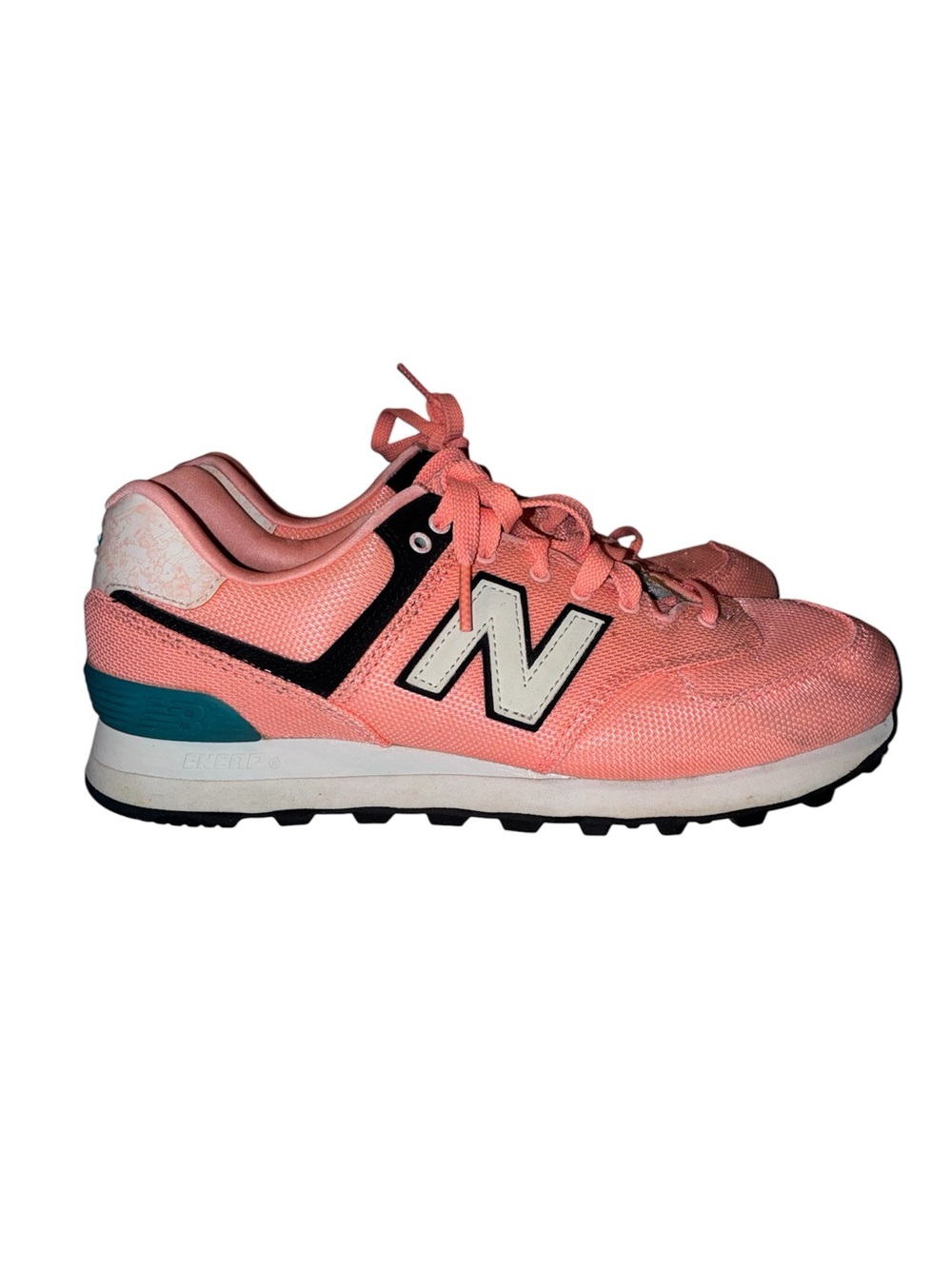 New Balance 574  Art School sneakers in Bleached Sunrise/Pisces Peach & Teal